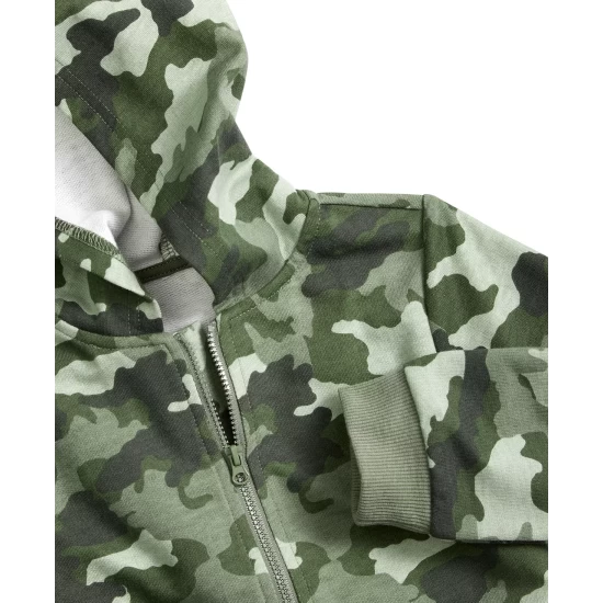 Cheapest ⭐ First Impressions Toddler Boys Soft Camo-Print Zip-Up Hoodie, Created For Macy's Hillside Green 🎁 - Image 4