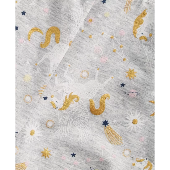 Best Sale 💯 First Impressions Toddler 👧 Girls Flying Unicorn Leggings, Created For Macy's Slate Hthr 🔔 - Image 4