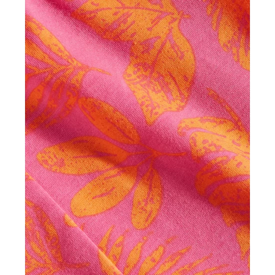 Best Sale ๐ฏ First Impressions Toddler ๐ง Girls Palm-Print Bike Shorts, Created For Macy's Sweet Berry โจ - Image 4