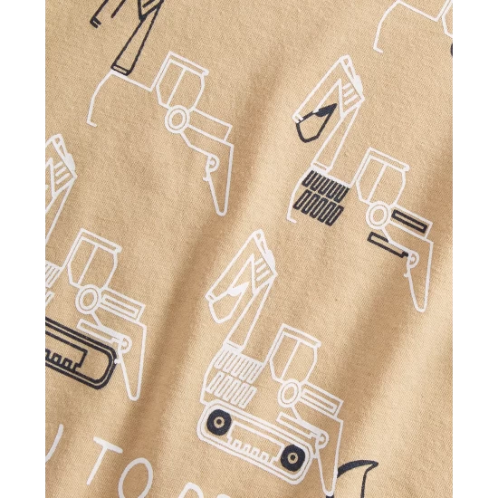 Outlet ๐คฉ First Impressions Baby Boys Draw A Bulldozer Long-Sleeve T-Shirt, Created For Macy's Travertine Tile ๐ - Image 4