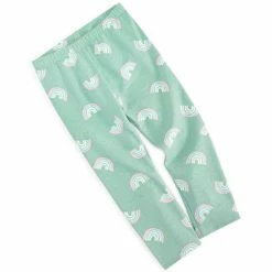 Best Pirce 🥰 First Impressions Toddler 👧 Girls Rainbow Splash Leggings, Created For Macy's Bitter Sage 😀