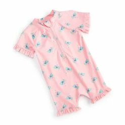 Brand new 🎁 First Impressions Toddler 👧 Girls Tropical Parrot Rash Guard, Created For Macy's Sunrise Pink 😀