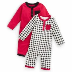 Outlet ⌛ First Impressions Baby Boys Precious 2-Pk. Colorblocked & Patterned Coveralls, Created For Macy's Cherry Red Stripe 💯
