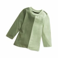Hot Sale ✨ First Impressions Baby Boys Colorblocked Cotton 👕 Shirt, Created For Macy's Eucalyptus 👏