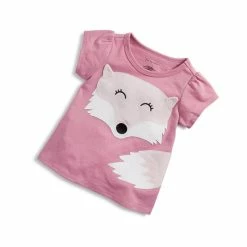 Hot Sale 👍 First Impressions Baby 👧 Girls Francie Fox T-Shirt, Created For Macy's Foxglove ❤️