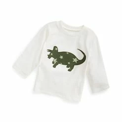 Discount 😉 First Impressions Baby Boys Starry Triceratops 👚 Shirt, Created For Macy's Berry Blue Hthr 😀