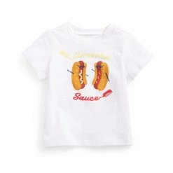 Wholesale 👏 First Impressions Toddler Boys Cotton Awesome Sauce T-Shirt, Created For Macy's Bright White 👏