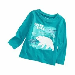Coupon 🌟 First Impressions Baby Boys Polar Bear Facts Top, Created For Macy's Harbor Blue 🌟