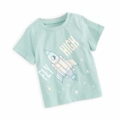 Cheap 🔥 First Impressions Baby Boys Fly High Rocket T-Shirt, Created For Macy's Bitter Sage ✨