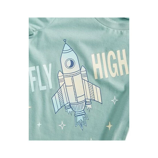 Cheap 🔥 First Impressions Baby Boys Fly High Rocket T-Shirt, Created For Macy's Bitter Sage ✨ - Image 3