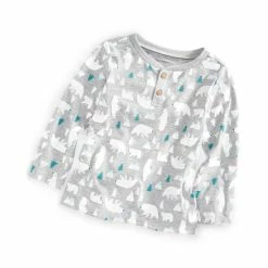 Brand new 👏 First Impressions Baby Boys Polar Bear Party Top, Created For Macy's Hthr Sterling 🌟