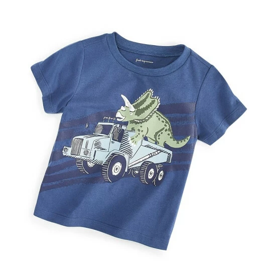 Cheap ๐ First Impressions Baby Boys Triceratops Truck T-Shirt, Created For Macy's Ink Blue ๐ฏ