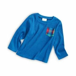 Brand new ๐ฅฐ First Impressions Baby Boys Plaid Pocket Top, Created For Macy's Sea Depth โจ