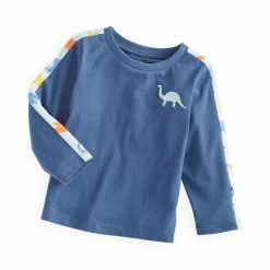 Cheap ๐ First Impressions Baby Boys Long Sleeve Dinosaur Graphic T-Shirt, Created For Macy's Ink Blue ๐