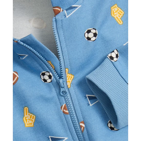 New 👍 First Impressions Baby Boys Sports-Print Zip-Up Hoodie, Created For Macy's Riviera ❤️ - Image 4